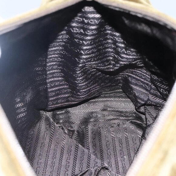 PRADA Shoulder Bag Velor Khaki Auth ep8096 - Picture 12 of 16